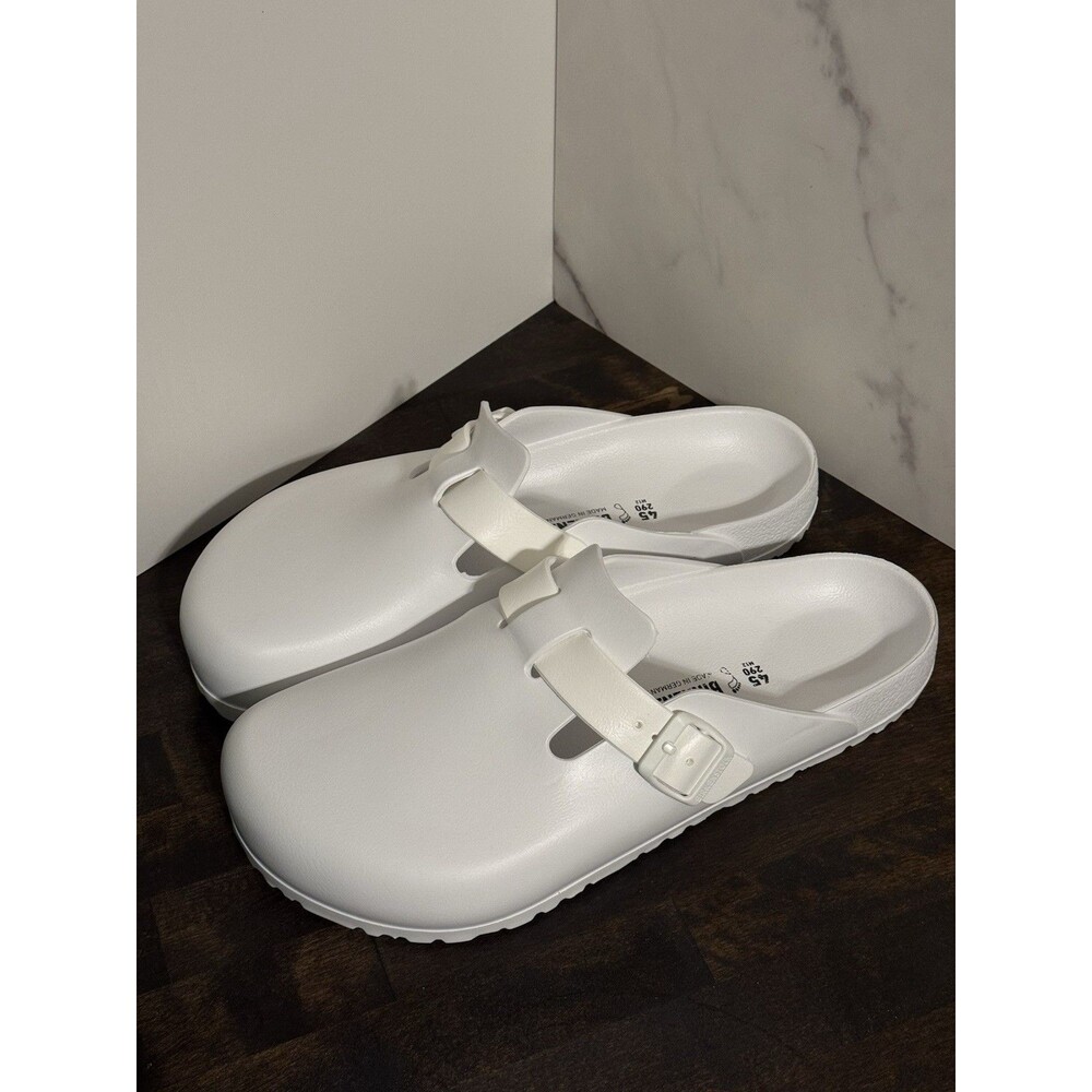 BIRKENSTOCK Boston Essentials EVA Clogs White Men's Size 12 EU 45 290 Like - New